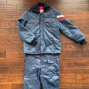 1970s Vintage Polaris Retro Snowmobile Snow Suit Nylon/Polyester Size Large